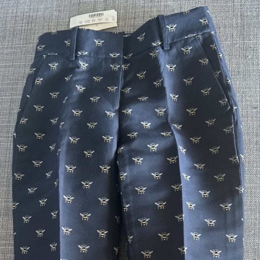 J.Crew Bee Jacquard Pants Sz 000P